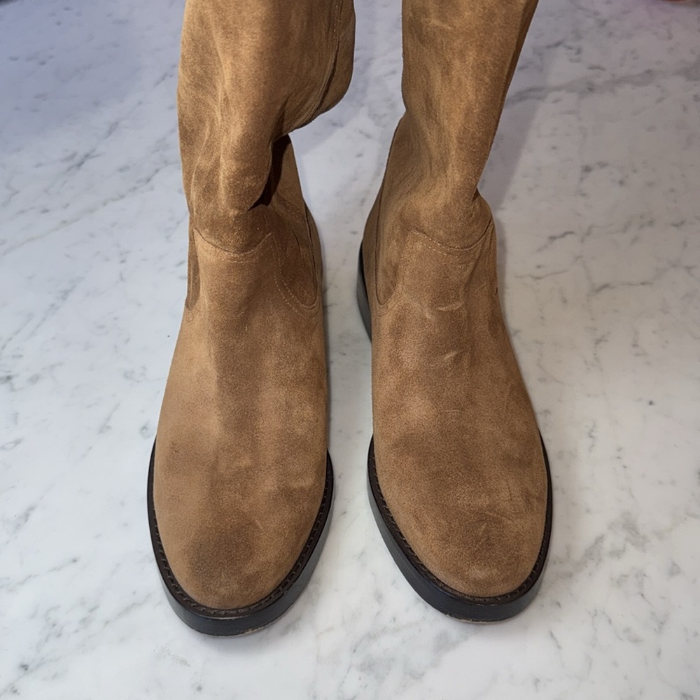 J Crew Boots Suede over-the-knee riding Womens Size 7 - Picture 8 of 11